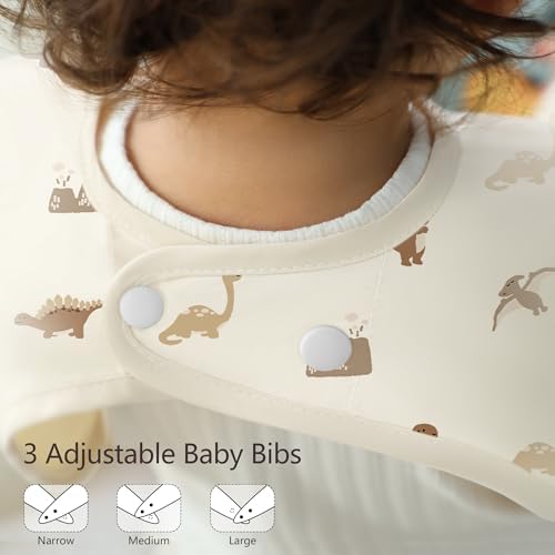 Susurration Baby Long Sleeve Bib Waterproof Sleeved Bib Smock - Image 6