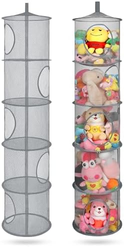 2Pcs Hanging Mesh Space Saver Bags Organizer, Foldable Storage Organizer 5 by coastalrose