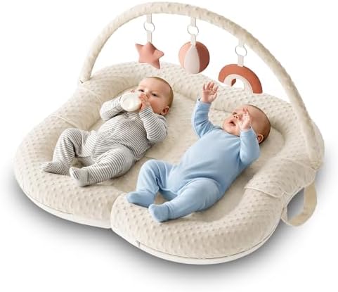 Twins Baby Play Mats for Floor Activity Gym by Wendiway