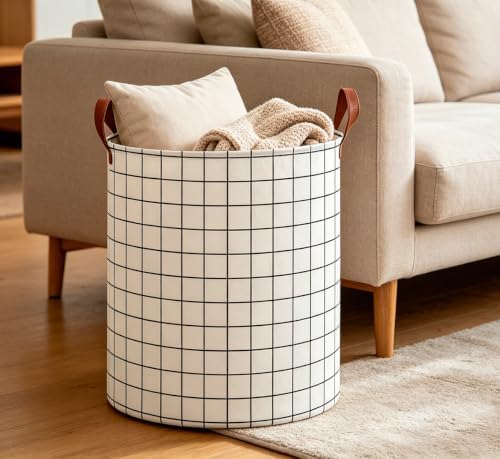 CLOCOR Collapsible Round Laundry Hamper/Large Storage Basket/Room Decor - Image 3