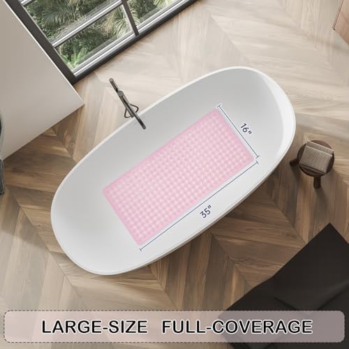 Non-Slip Bathtub and Shower Mats, Power Grip Bath Mat 35 x 16.3 Inch - Image 4