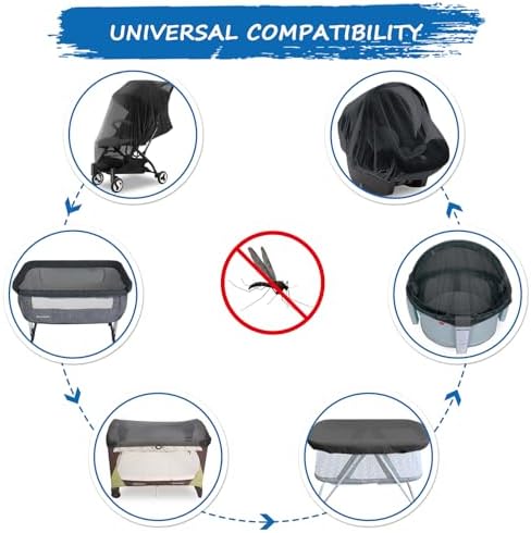 Baby Mosquito Net for Stroller, Reusable Bug Net and Mesh Protection - Image 7