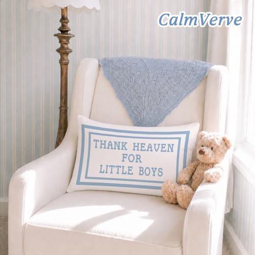 Thank Heaven for Little Boys 12x20 Pillow Cover - Image 2