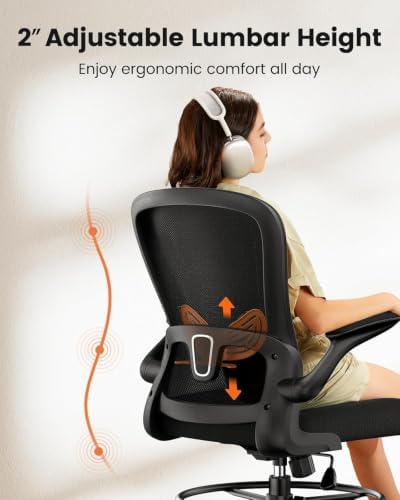 ErGear Drafting Chair with Footrest Ring and Flip-Up Arms - Image 3