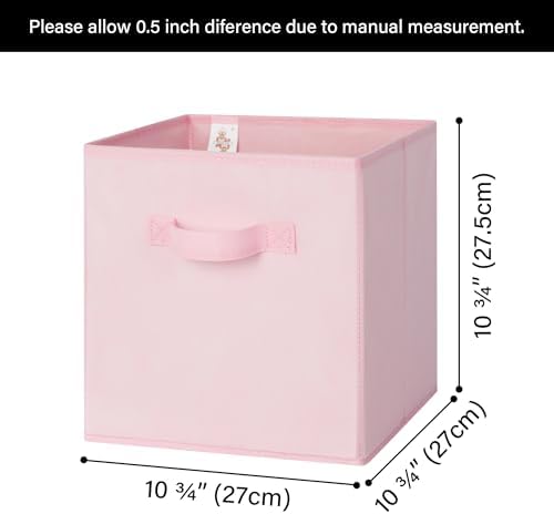 GRANNY SAYS Pink Cube Storage Bins, 11 Inch Storage Cube Organizer - Image 5