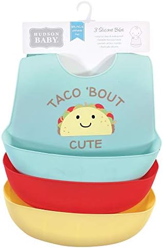 Hudson Baby Unisex Baby Silicone Bibs, One Size - Image 2