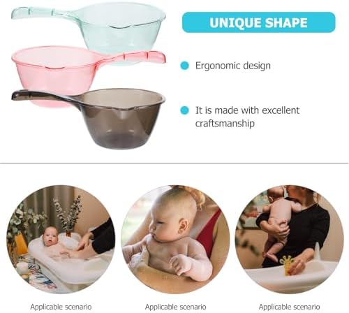 TOYANDONA 3pcs Bath Water Ladle Set, Thickened Reusable Plastic Water Scoops - Image 3