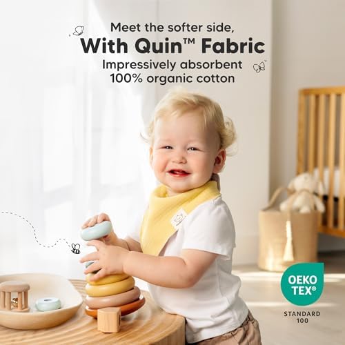 KeaBabies 8pk Organic Baby Bandana Bibs - Image 2