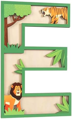 3D Layered Safari Nursery Wooden Letters by Unknown
