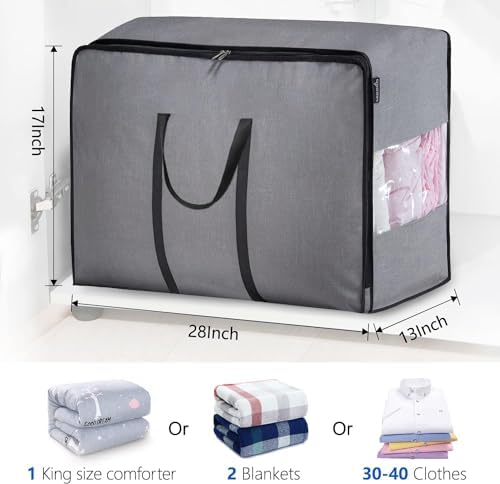 MISSLO Thick Over Size Storage Bag, Folding Organizer Bag, Under Bed Storage - Image 2