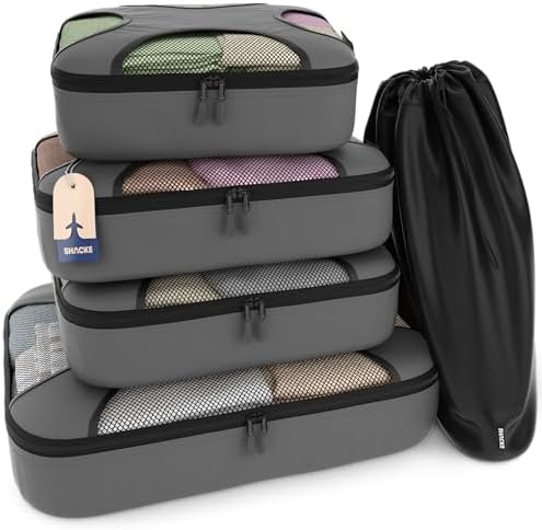 Shacke 5 Set Packing Cubes for Travel by Shacke