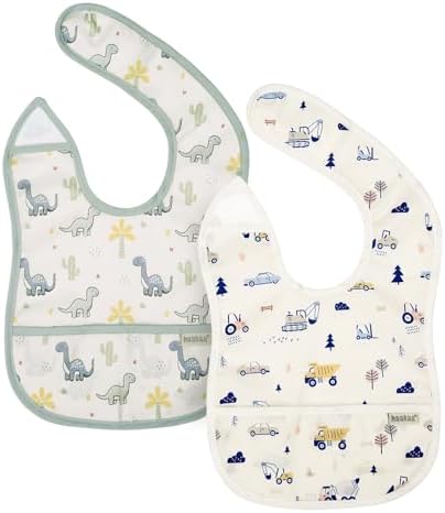 haakaa Waterproof Baby Bibs for Eating 2pcs for 6-24M by haakaa