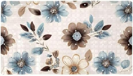 Bathtub Mat Non Slip 26.8x15.1In, Florals Vintage Bath Mat by Anna+Cowper