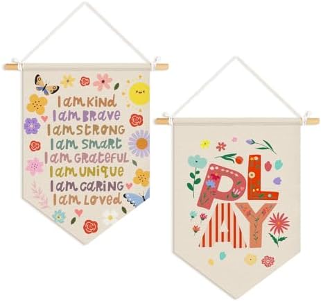 Affirmations Wall Hanging Art for Kids, Nursery Playroom Decor by Unknown