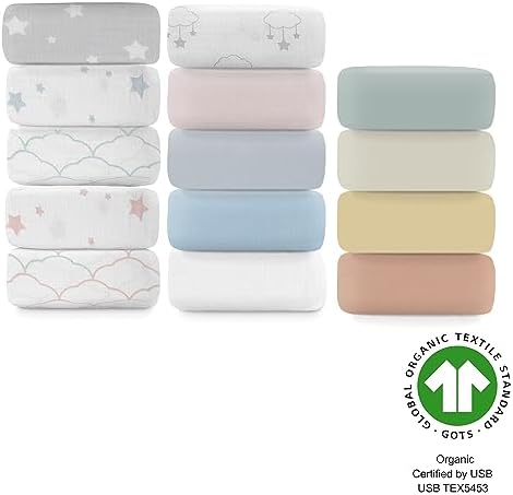 Newton Baby Fitted Crib Sheet 2-Pack, Organic Cotton - Image 5