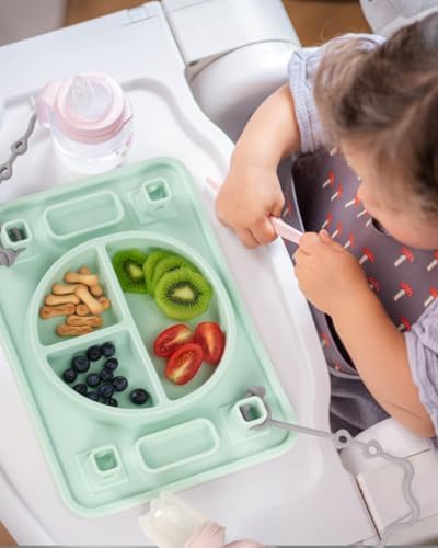 Strong Suction Baby Placemat, STARTURFLYU Silicone Toddler Plate - Image 4