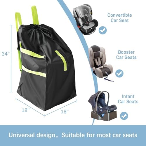 Car Seat Travel Bag for Airplane, Water-Resistant Gate Check Bag - Image 2