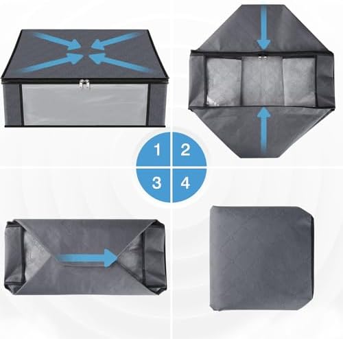 HomeHacks 8-Pack Clothes Organizer Storage Bags, 35L Storage Bins - Image 7