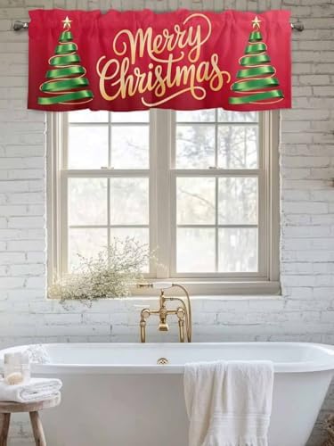 Vandarllin Merry Christmas Valance Kitchen Curtains - Image 6