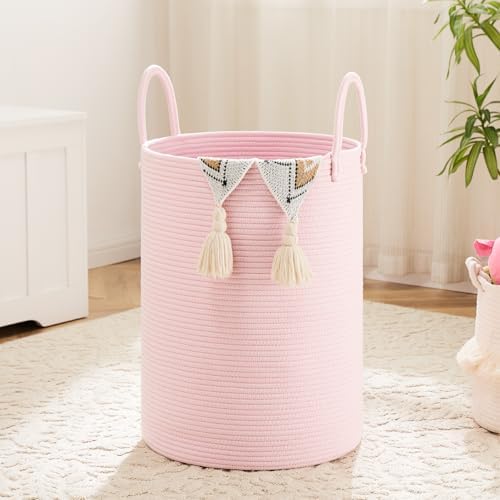 Artfeel Laundry Basket, Woven Cotton Rope Laundry Hamper, 80L by Artfeel