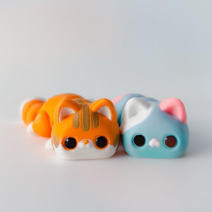 Articulated Cat 3D Printed Cat Toy Articulated Cat Fidget Toy for Kids (Cat)
