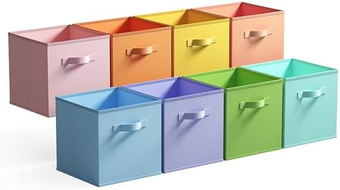 GRANNY SAYS 13 Inch Cube Storage Bins, Pastel Color by GRANNYSAYS