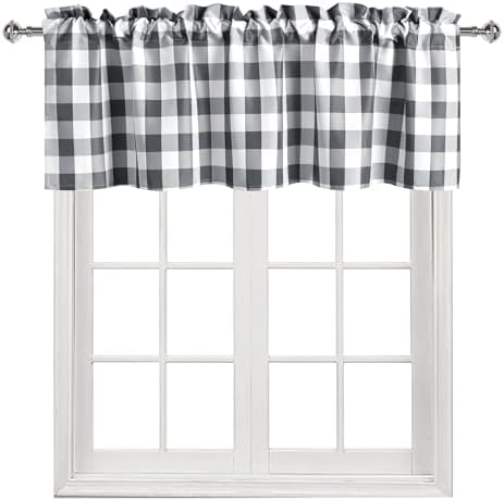 Hiasan Plaid Curtains Valances, 60W x 18L, 1 Panel - Image 2