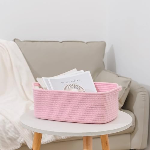 CubesLand Cube Storage Organizer Basket Bin, Cotton Rope Shelves Basket - Image 6