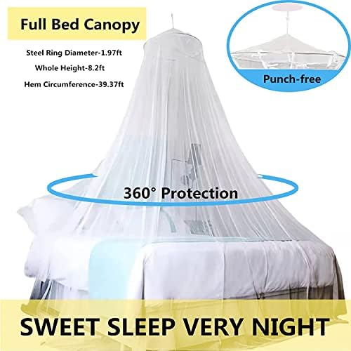 Bed Canopy Mosquito Net with 250pcs Warm Curtain Lights, Bed Canopy - Image 4