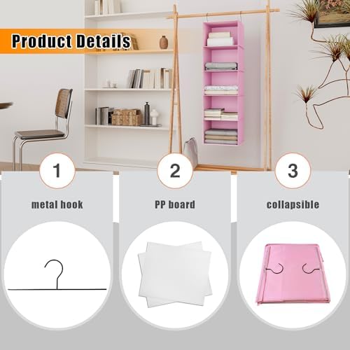 Hanging Closet Organizer 5-Shelf, Oxford Fabric Wardrobe Storage - Image 6