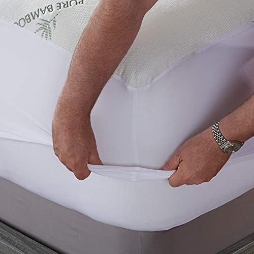 Twin Mattress Protector by PURE BAMBOO, Waterproof - Image 5