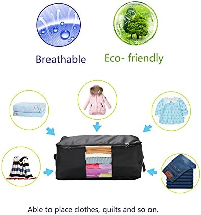 Comforter Storage Bags Pack of 2, Pillow Beddings/Blanket Clothes Organizer - Image 4