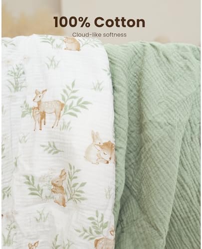 Konssy Muslin Bassinet Sheets for Baby Boys and Girls, 2 Pack - Image 3