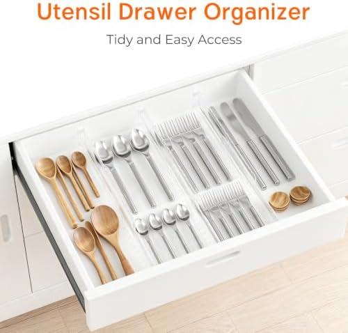12 Pack 2.36" High Shallow Drawer Dividers, 12.5"-21.3" Expandable - Image 5