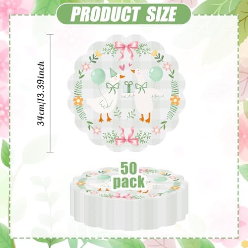 MYUPDALIN Silly Goose Disposable Paper Placemats, Sage Green - Image 2