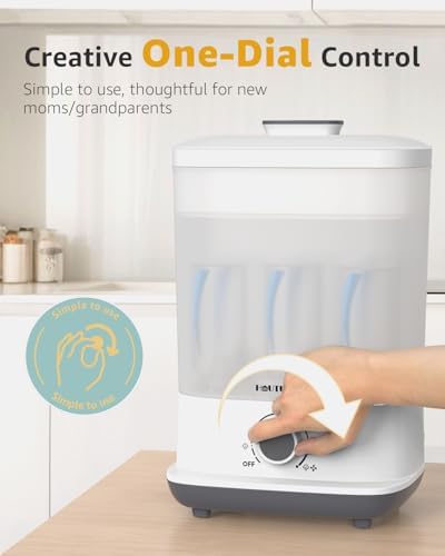 HAUTURE Baby Bottle Sterilizer and Dryer, One-Dial Steam Control - Image 3