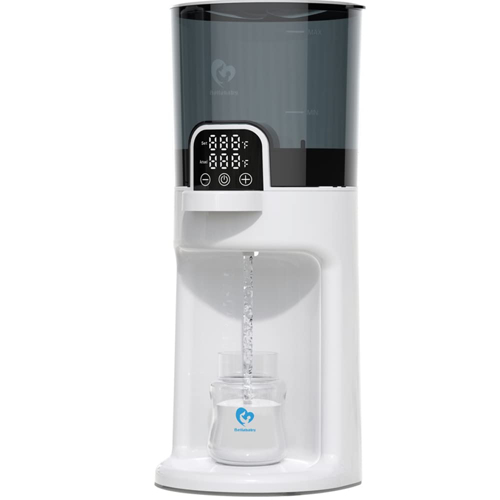 Bellababy Instant Baby Bottle Warmer,Warm Water Dispenser for Making Formula Bottle Instantly,Detachable Container Easy Cleaning,24/7 Keep Warm, Adjustable Temperature(White 110V Only)