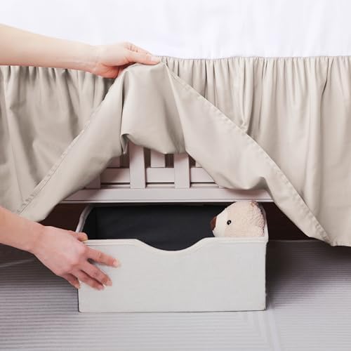 Crib Skirt Dust Ruffle, 100% Egyptian Cotton 400 Thread Count Soft Breathable - Image 6