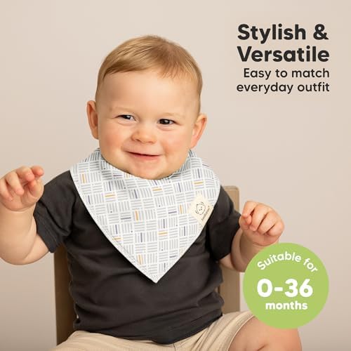 KeaBabies 10pk Organic Baby Bandana Bibs - Image 4