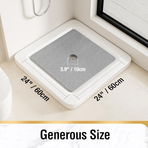 HITSLAM Square Shower Mat, 24 x 24 Inch Non Slip Bath Mat - Image 6