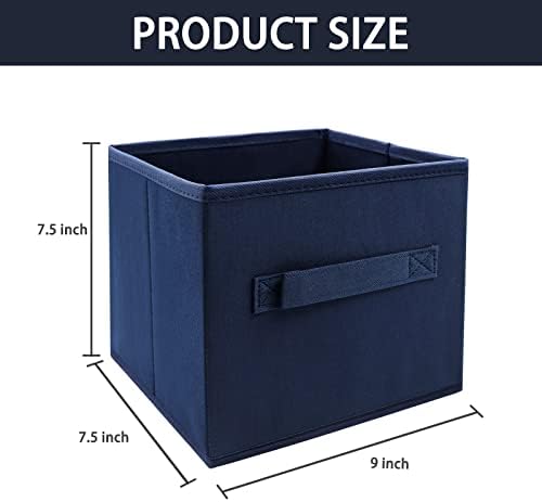 EBIGIC Small Storage Bins, Collapsible Fabric Storage Organizer 9.0"x7.5"x7.5" - Image 4