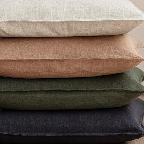 Foindtower Decorative Linen Lumbar Throw Pillow Covers 12x20 Dark Green - Image 5