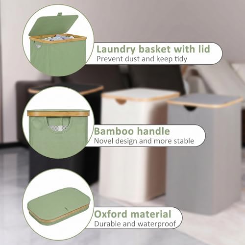 iEGrow 65L Slim Laundry Hamper, Narrow Laundry Basket - Image 5