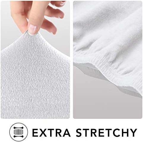PureFit Stretch Couch Covers for Sofa Large Sofa Slipcovers White - Image 4