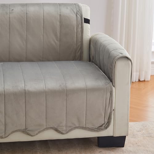 Great Bay Home Velvet Loveseat Cover - Image 4