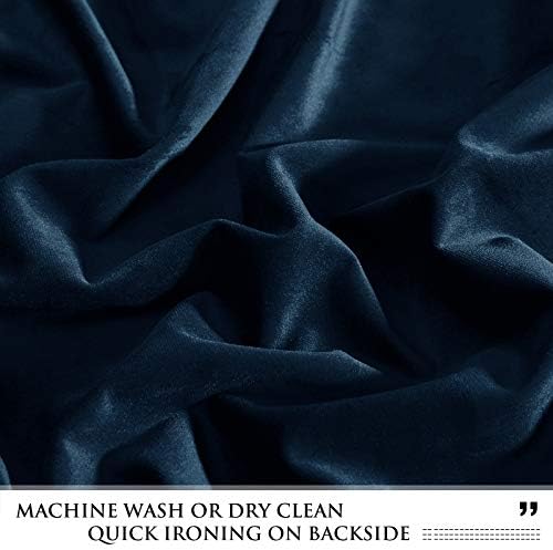 StangH Extra Wide Navy Blue Velvet Curtain Valance W110 inches, 1 Panel - Image 5