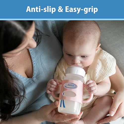 Dr. Brown's Wide-Neck Baby Bottle Handles, 100% Silicone, Easy Grip Removable - Image 4