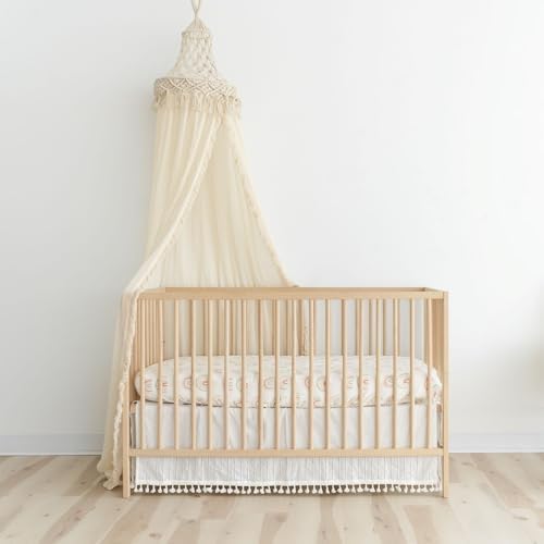 Crane Macrame Baby Crib Canopy, Boho Nursery Decor, Play Room Decorative Canopy by CraneBaby