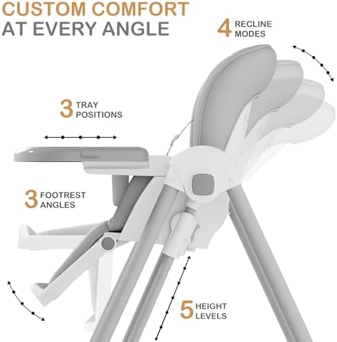 3-in-1 Foldable High Chairs for Babies and Toddlers - Image 6