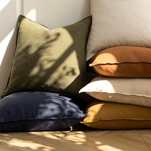Foindtower Decorative Linen Lumbar Throw Pillow Covers 12x20 Honey Mustard - Image 6
